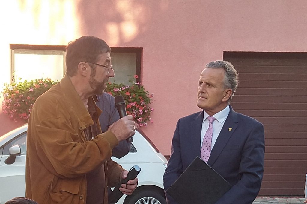 OB Dr. Frank Nopper im Gespräch mit Martin Glemser vom Lärmschutz Untertürkheim e.V.